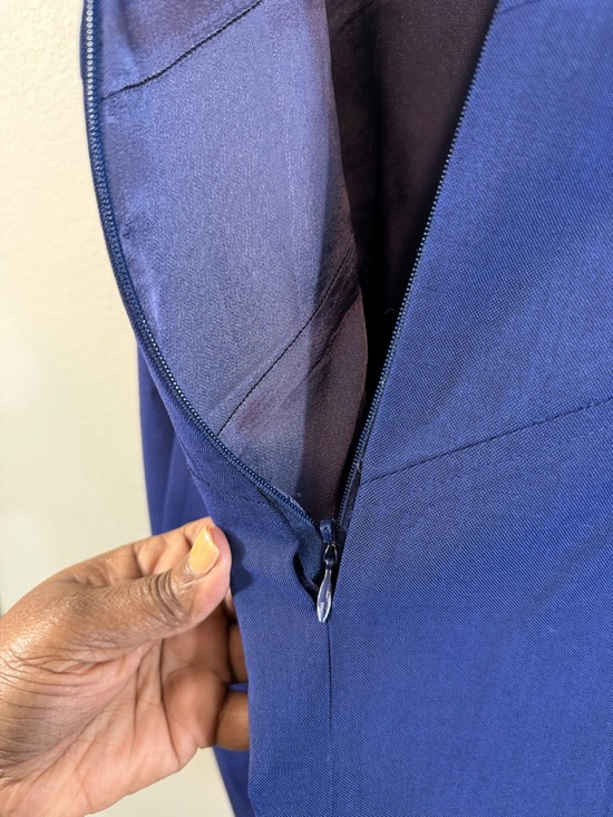 REISS Blue Magda Sheath Dress Size US 6 Sleeveless Office Minimalist Business - Picture 11 of 11